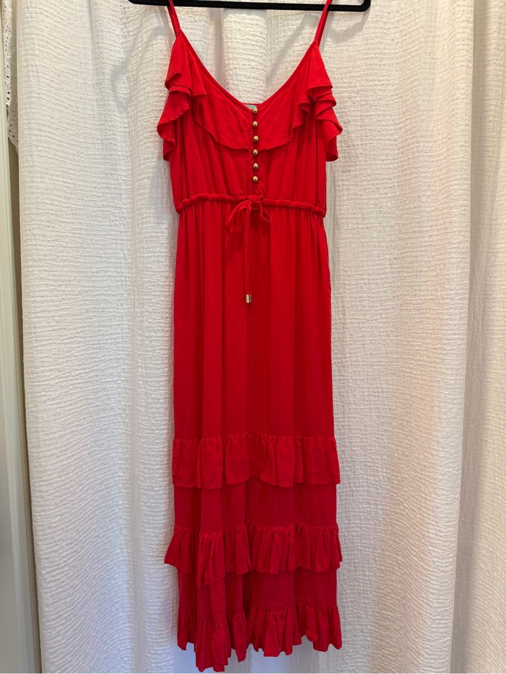 💃 Melissa Odabash "Bethan" Tiered Ruffled Resort Midi Dress
